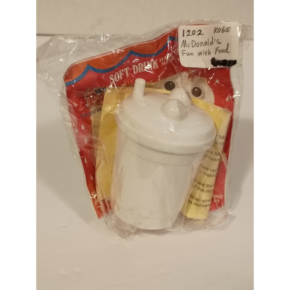 Vintage Fisher-Price Fun with Food McDonald's Happy Meal Soft Drink Toy Sealed